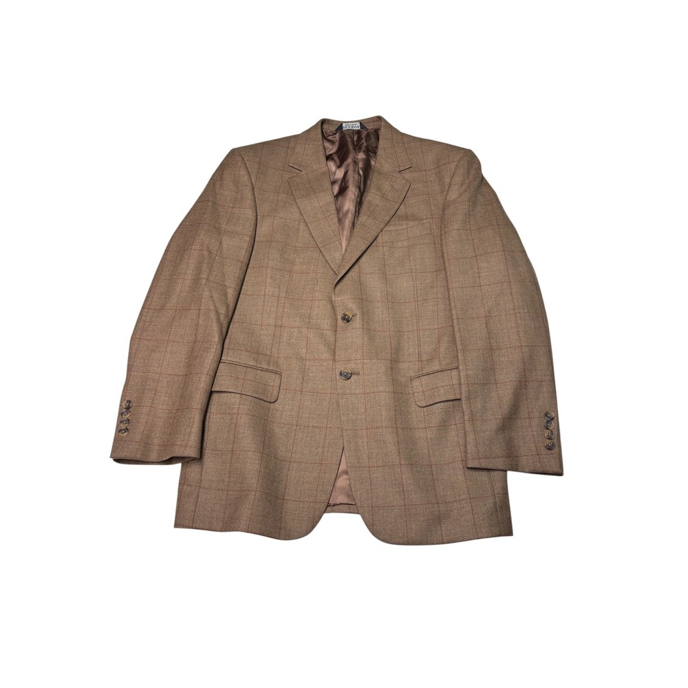 Jos. A. Bank Signature Collection 100% Wool Blazer Windowpane Mens 39R Gordon